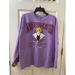 Disney Wicked State QUEEN Long Sleeve T-Shirt XXL PURPLE